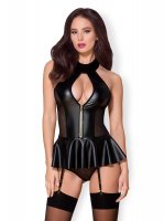 OB 859-COR-1 corset & thong black
