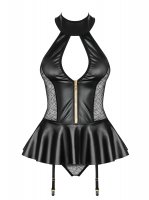OB 859-COR-1 corset & thong black