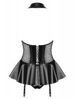 OB 859-COR-1 corset & thong black